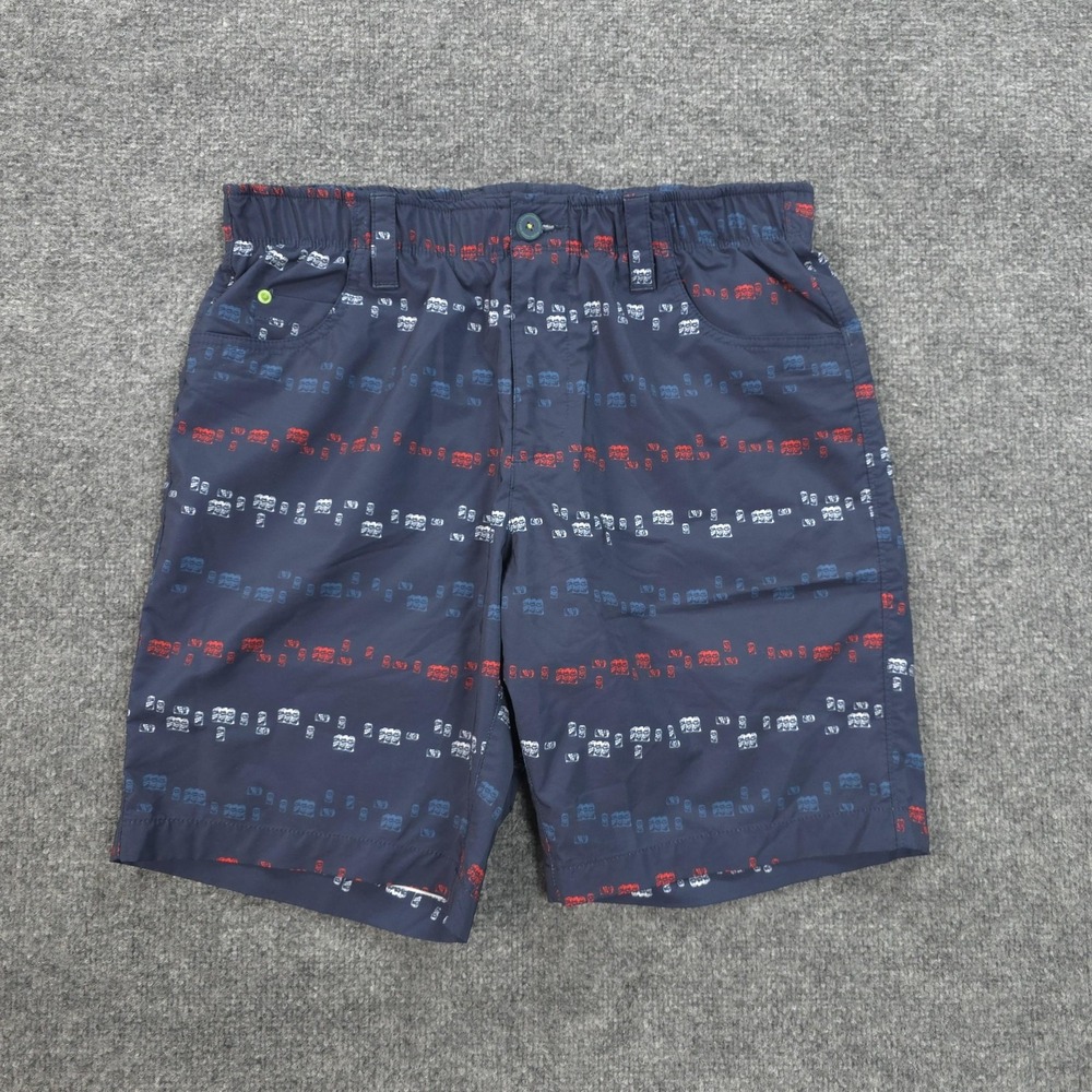 William Murray Shorts Mens 32 Blue Straight Fit Suds & Stripes Golf Stretch